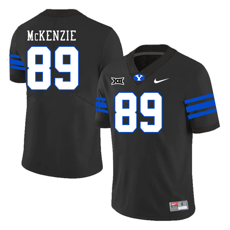 Men #89 Dominique McKenzie BYU Cougars College Football Jerseys Stitched Sale-Black